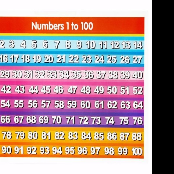 MINIPOSTER DID. 25X35CM. NUMEROS 1 AL 100 GRANM. 121200